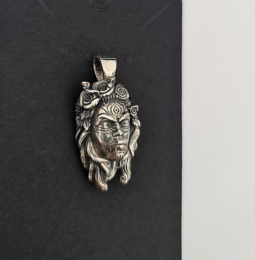 Catrina Pendant • Sugar Skull Necklace • Dia De Los Muertos Jewelry • Gothic Mexican Sterling Silver