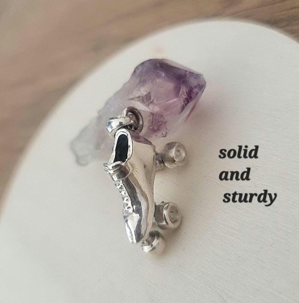 Roller Skate Pendant: Skater Jewelry Handmade Sterling Silver