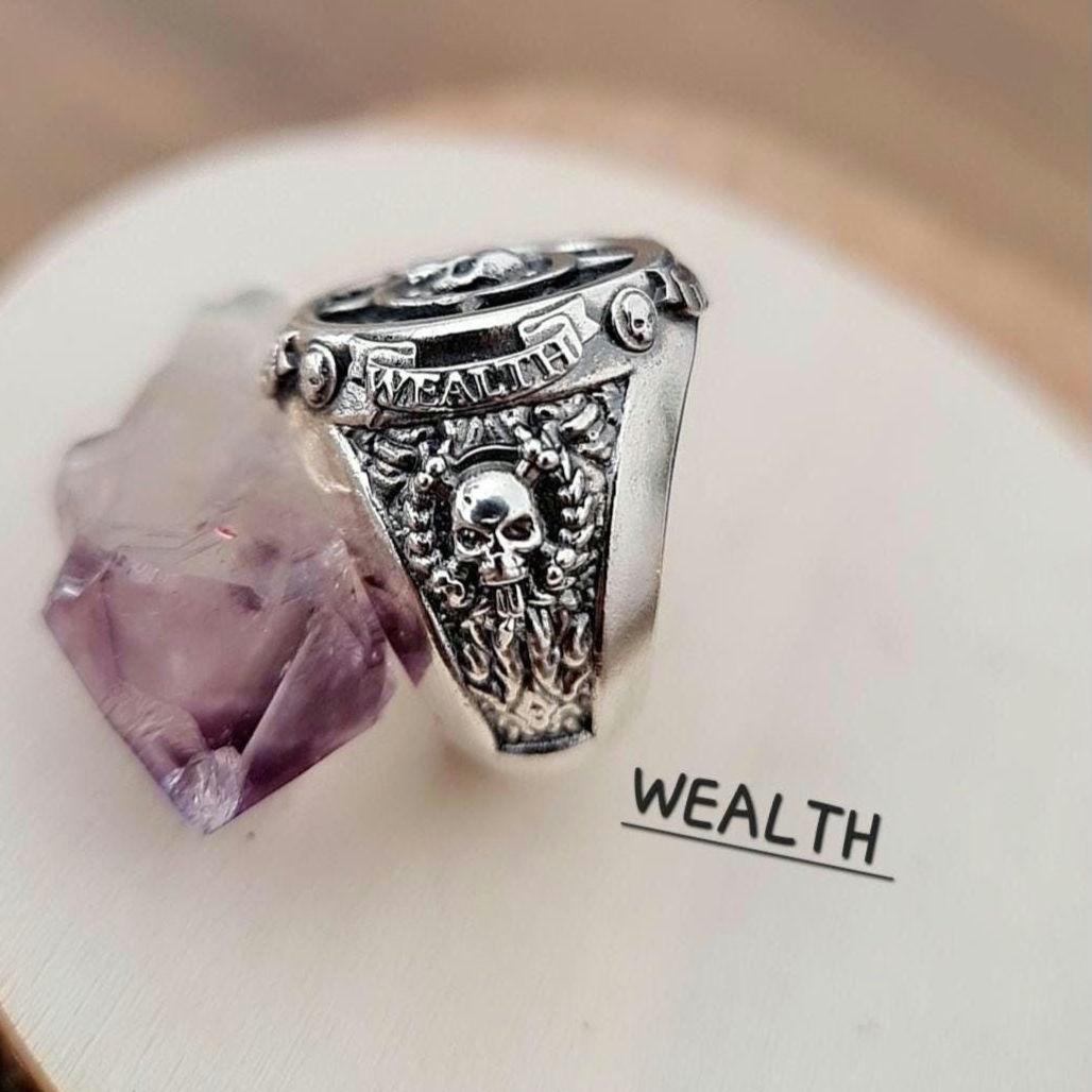 Nautical Pirate Ring - Discover Adventure ,Style with our Punk-Inspired Signet Ring 925 Sterling silver