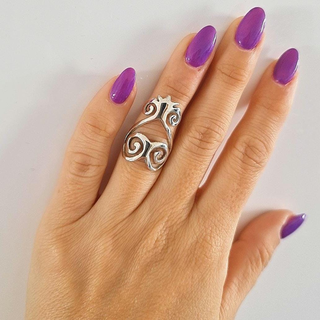 Handmade Sterling Silver Sankofa Ring: African Adinkra Jewelry
