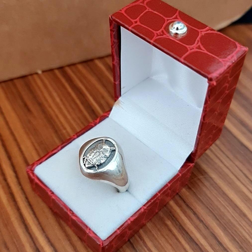 Sterling Silver Owl Ring: Animal Jewelry Gift