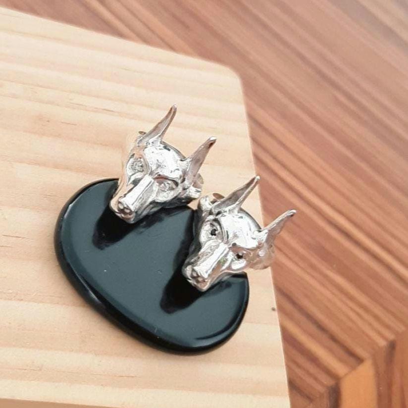 Handmade Sterling Silver Doberman Pinscher Ring: Dog Lover Gift