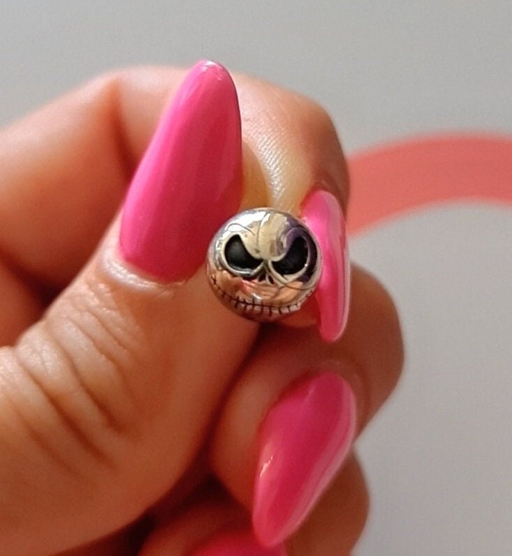 Handmade Sterling Silver Jack Skull Stud Earrings: Gothic Halloween Jewelry