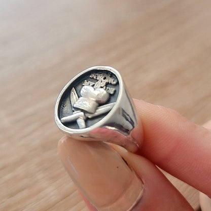 Handmade 925 Sterling Silver Chef Ring: Culinary Gift
