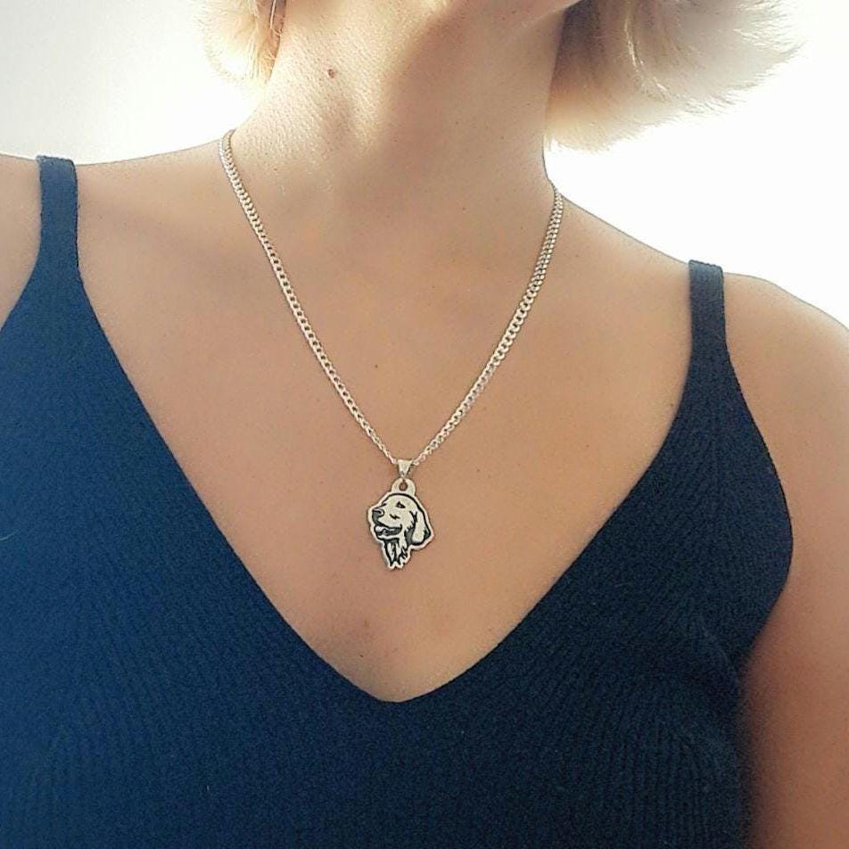 Sterling Silver Labrador Retriever Necklace: Dog Memorial Jewelry