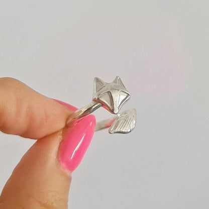 Handmade Sterling Silver Fox Ring: Animal Jewelry Gift