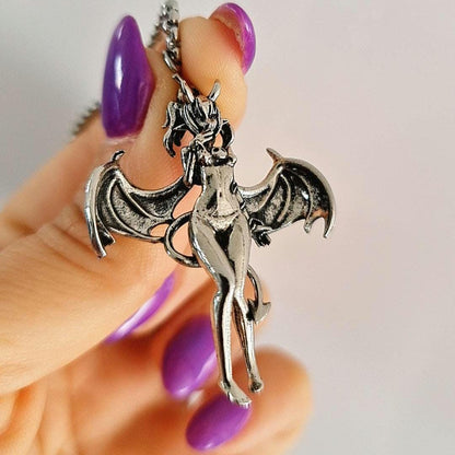Devil Batgirl Necklace -Cosplay anime girl Batgirl-Batwoman- Batman whimsical