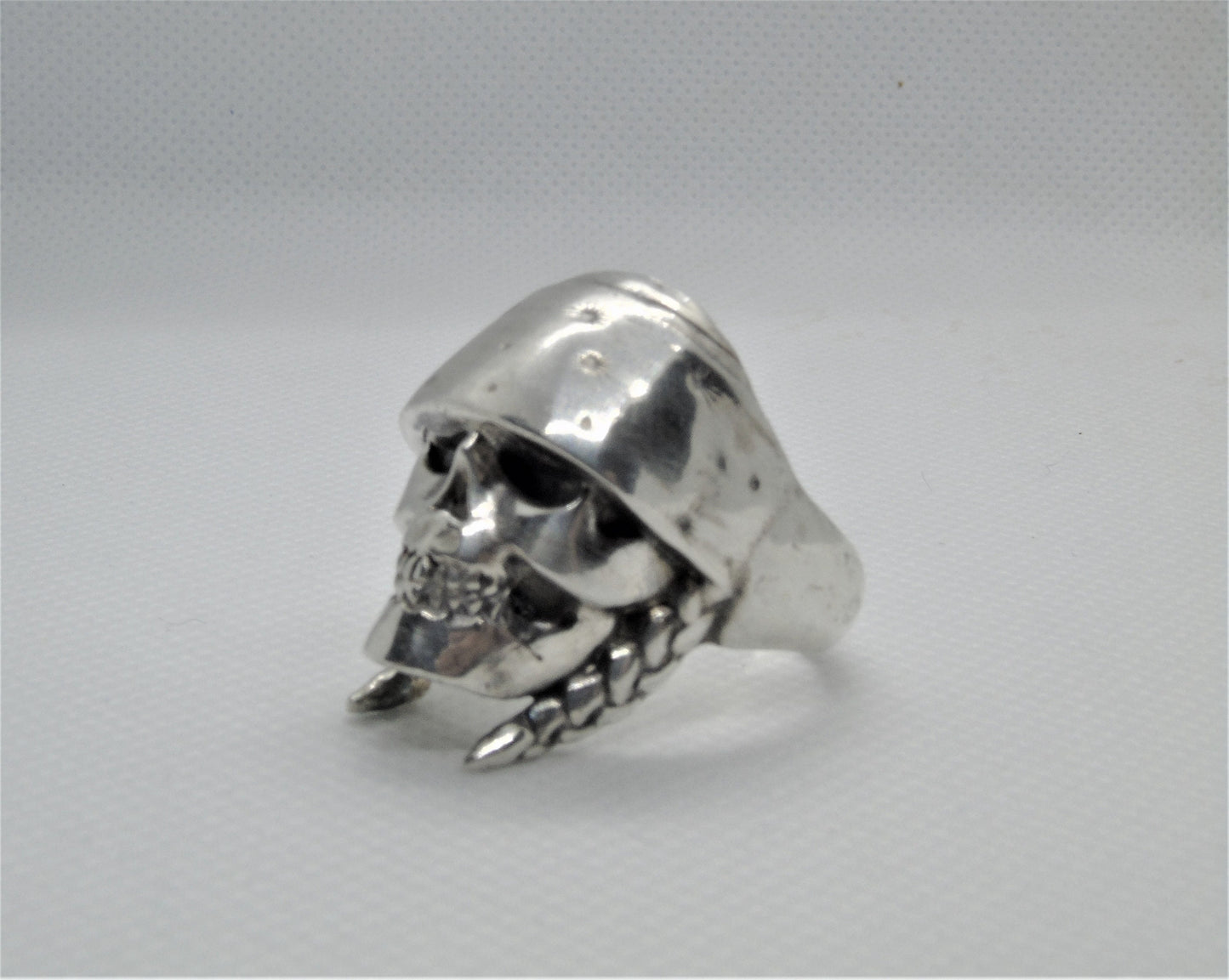 Handmade Gothic Sterling Silver Mexican Skull Ring