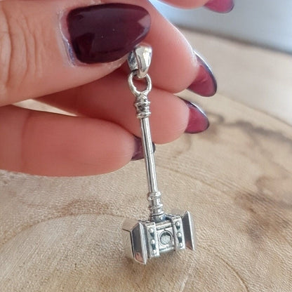 Handmade Sterling Silver Orgrim Doomhammer Pendant - Warcraft Jewelry