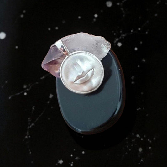 Lips Pendant –Handmade Kiss Necklace – Minimalist Lip Charm – Love Token – sleek & modern design