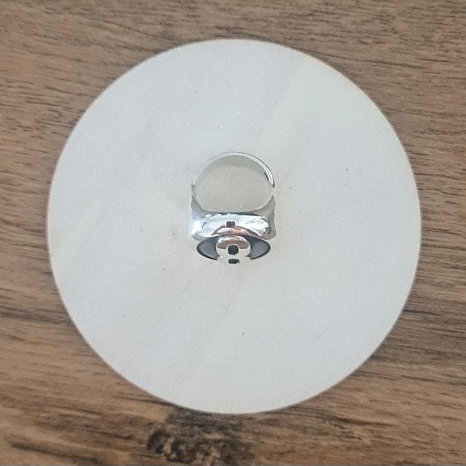 Handmade Sterling Silver 8 Ball Ring: Billiard Inspired Statement Jewelry