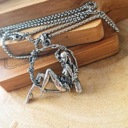 Dancing wreath girl in High heels Necklace- anime Cosplay