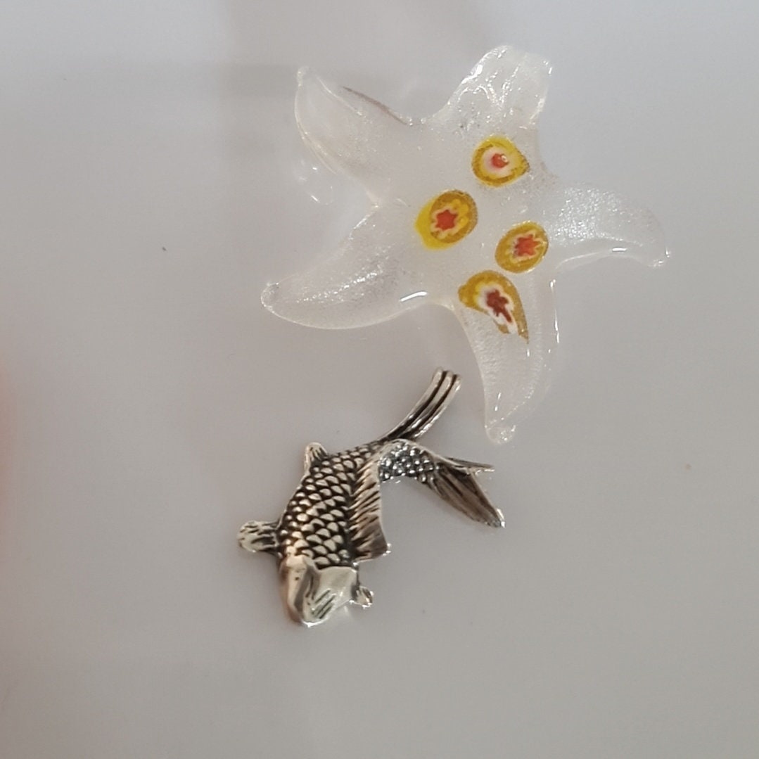 Handmade Sterling Silver Koi Fish Pendant: Lucky Japanese Necklace