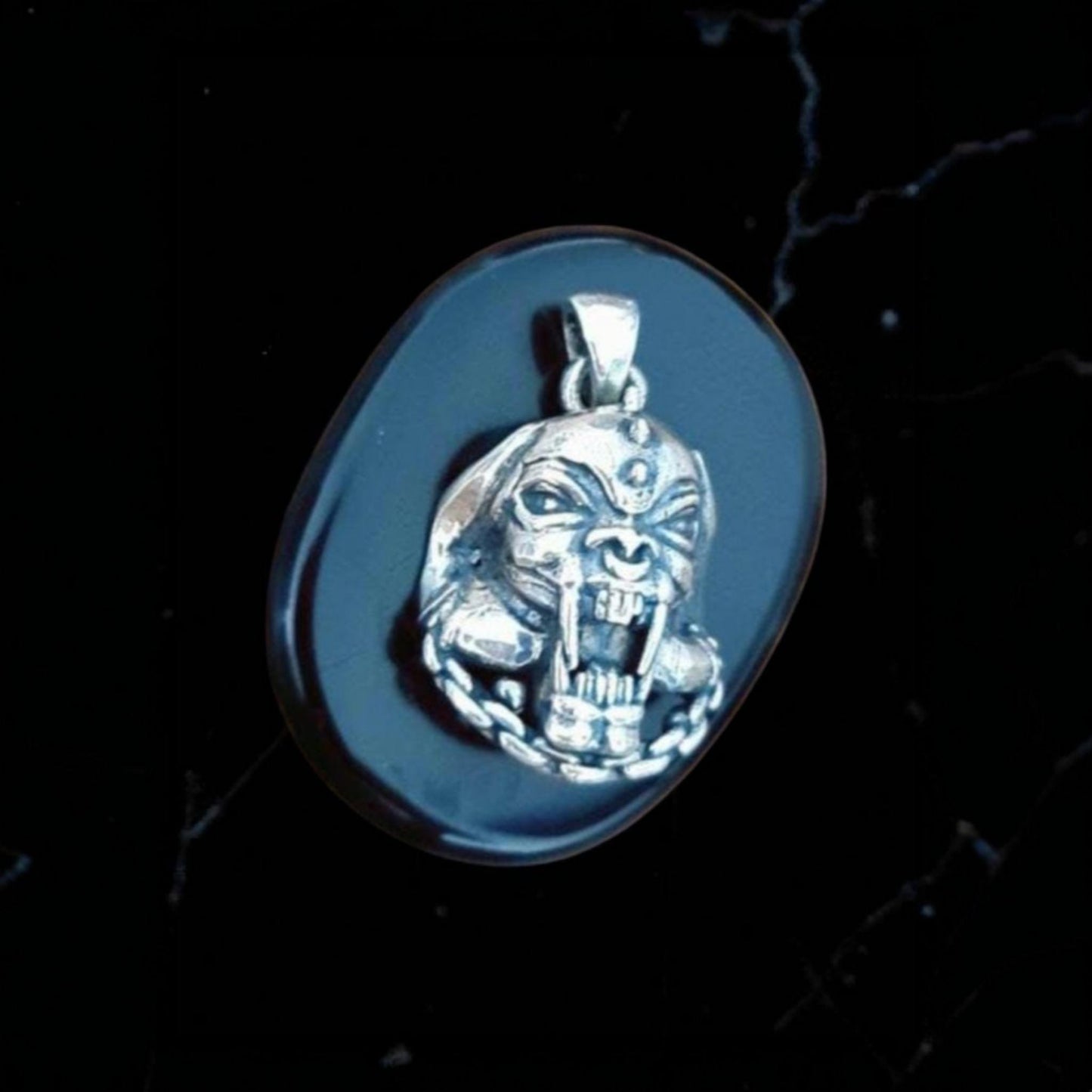 Motorhead Snaggletooth War Pig Pendant-  Sterling Silver-Heavy Duty Design for the Ultimate Rockstar