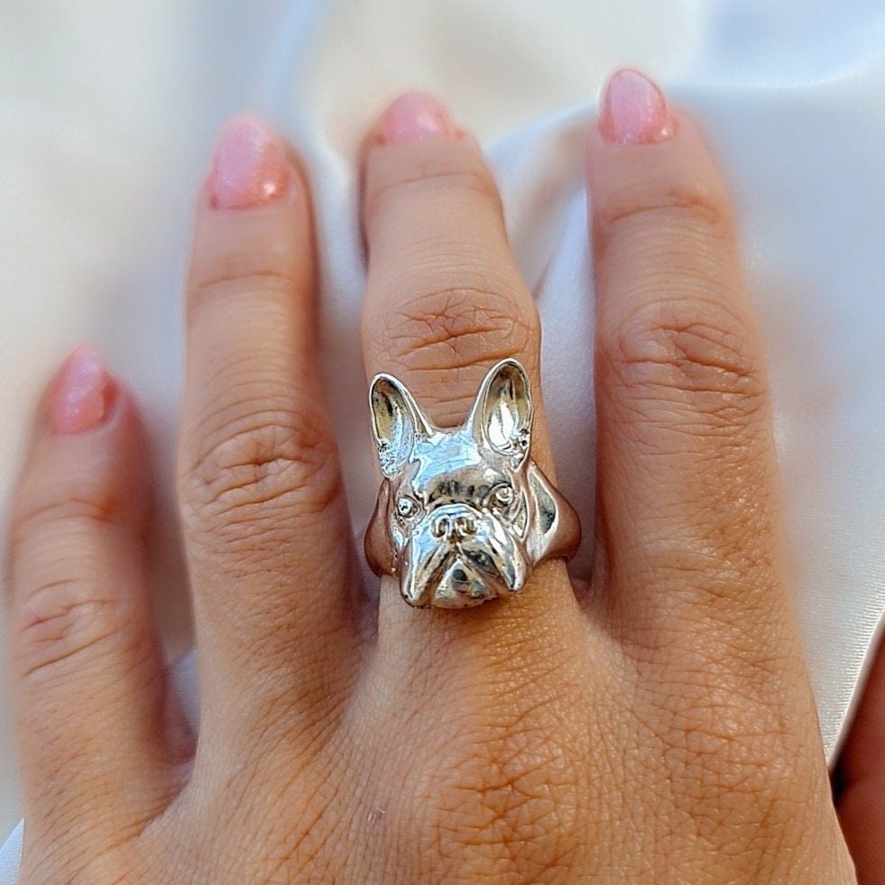 French Bulldog Ring: A Stylish Tribute to Your Four-Legged Companion -  Sterling Silver 925