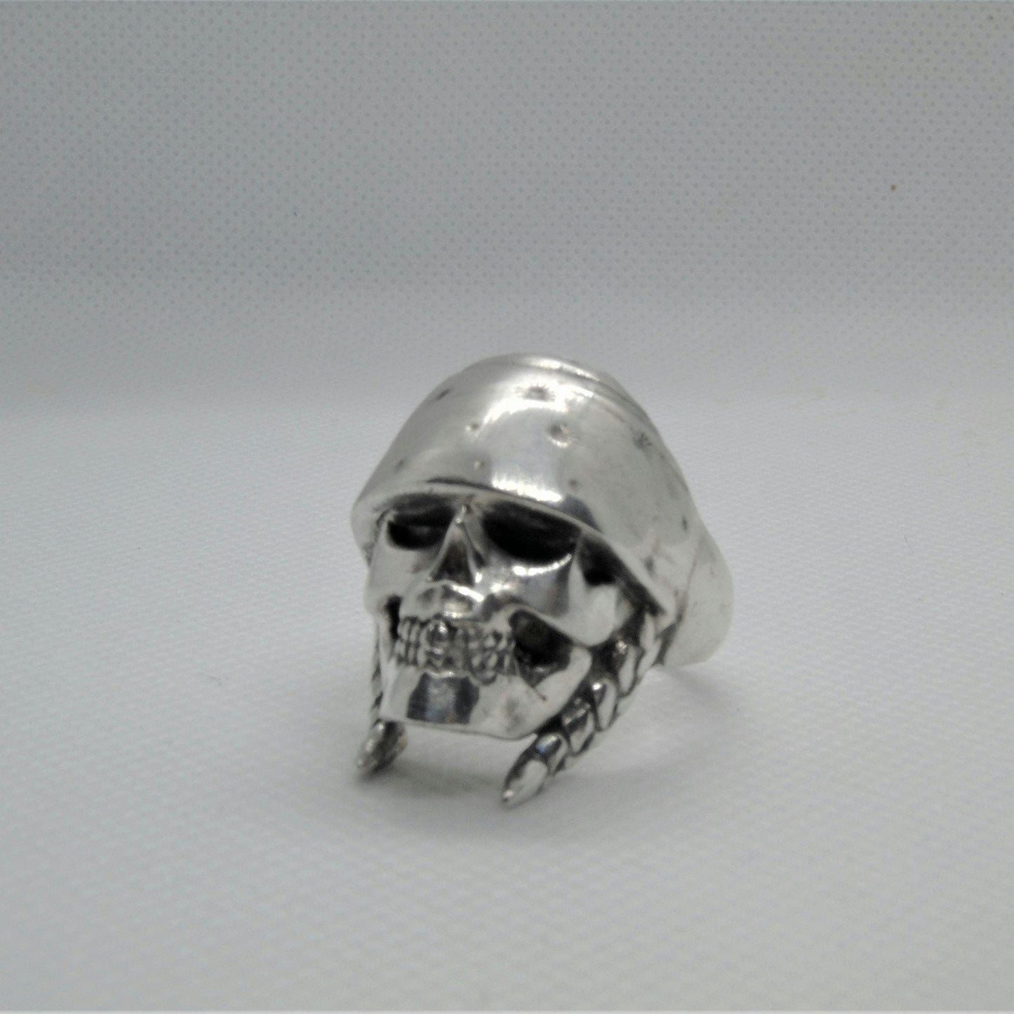 Handmade Gothic Sterling Silver Mexican Skull Ring