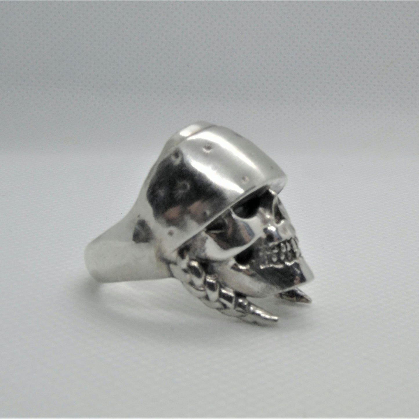 Handmade Gothic Sterling Silver Mexican Skull Ring