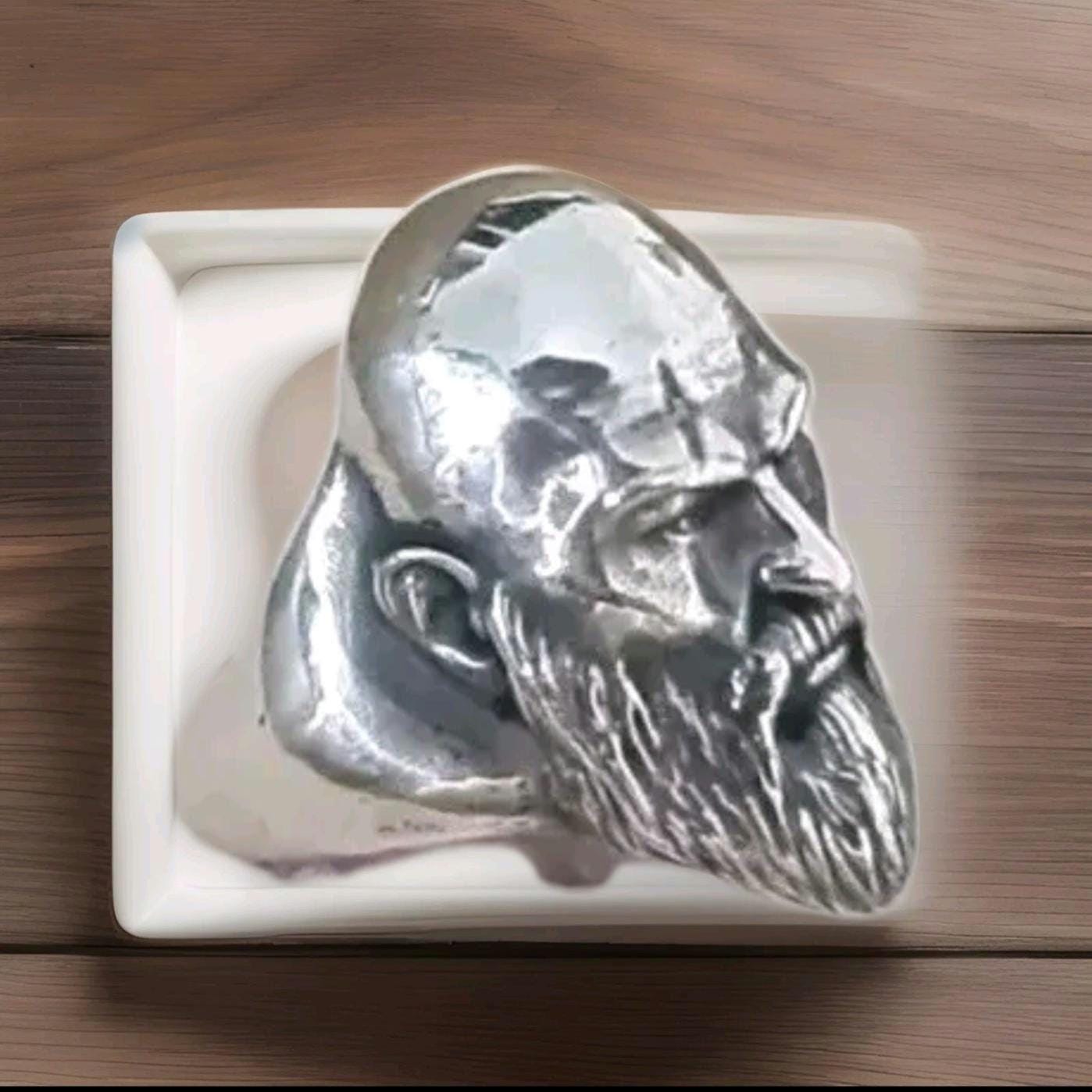 Handmade Kratos Ring: 925 Sterling Silver God of War, Gothic Gamer Jewelry