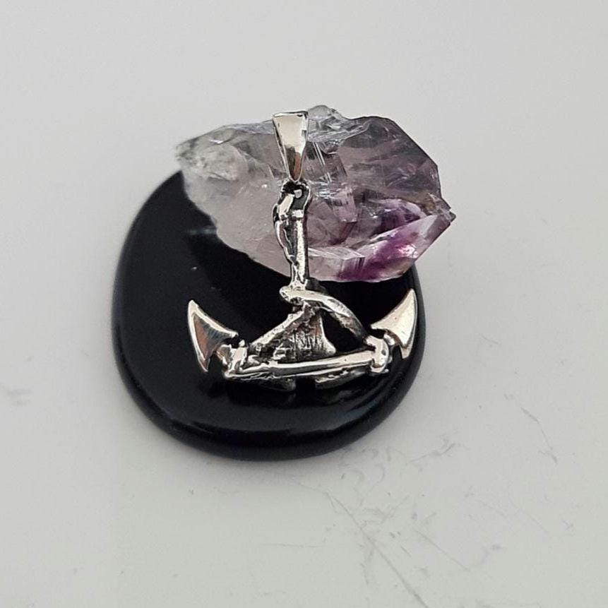 Sterling Silver Nautilus Anchor Pendant: League of Legends Gamer Necklace