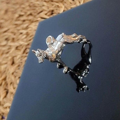 Handmade Sterling Silver Doberman Pendant: 925 Silver Dog Lover Gift