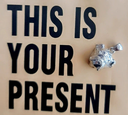 Handmade English Bulldog Pendant: Sculpted 925 Silver Dog Jewelry