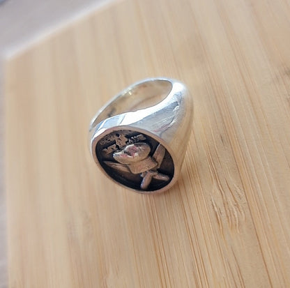 Handmade 925 Sterling Silver Chef Ring: Culinary Gift