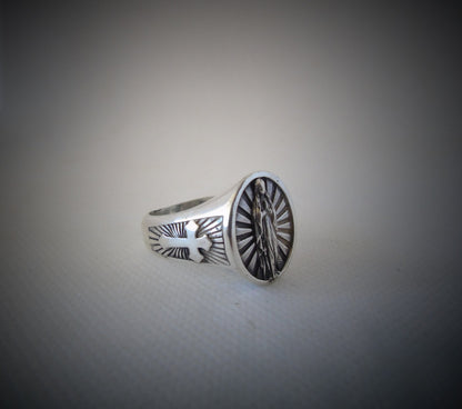 Virgin Mary's Embrace Ring - Holy Mother's Love  - Sterling Silver 925 -  Christian jewelry
