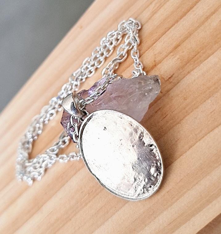 Handmade  Santa Muerte Pendant With Intricate Details - A Distinctly Crafted Necklace