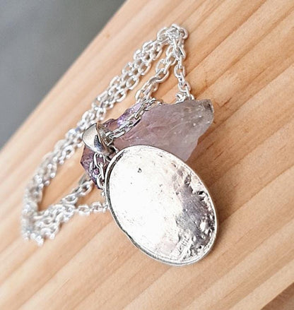 Handmade  Santa Muerte Pendant With Intricate Details - A Distinctly Crafted Necklace