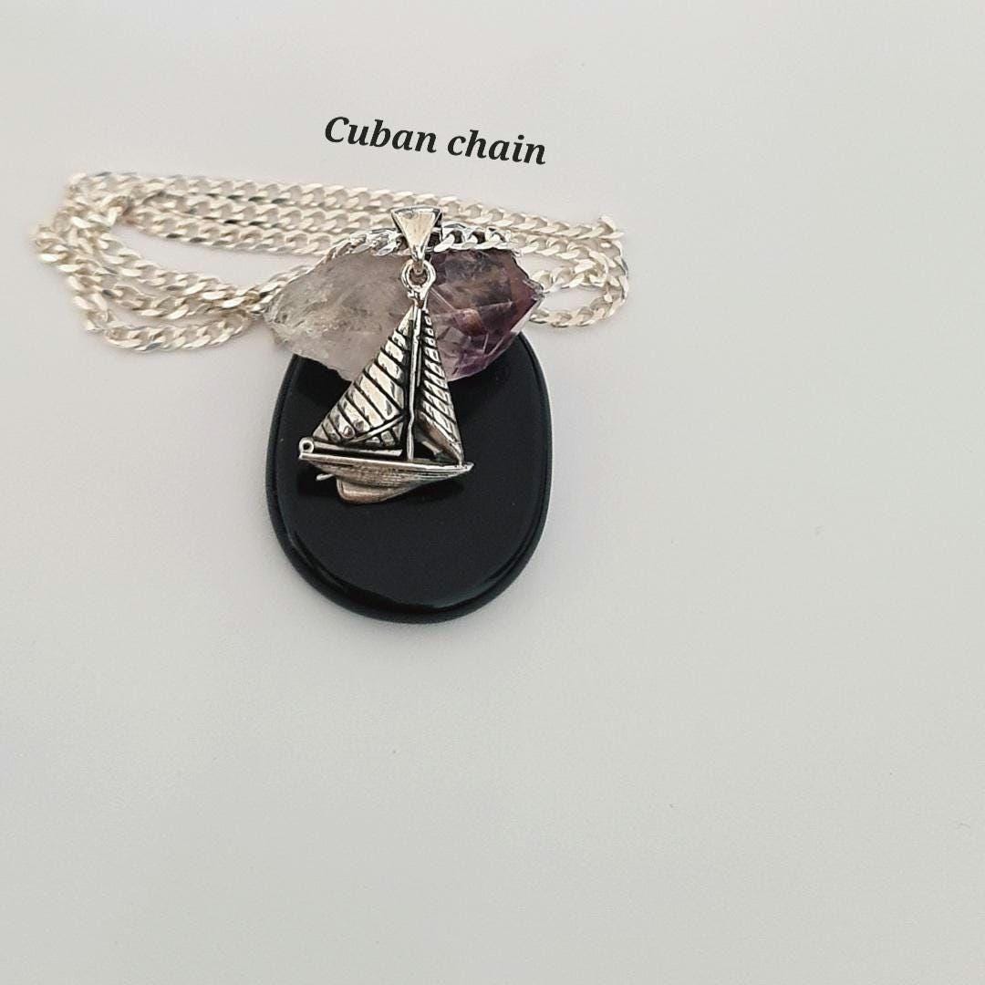 Sterling Silver Sailing Boat Pendant - Nautical Jewelry Gift