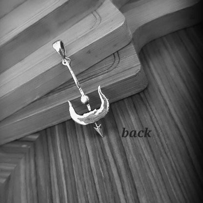 Sterling Silver Vayne Crossbow Pendant: Handmade LoL Gamer Necklace