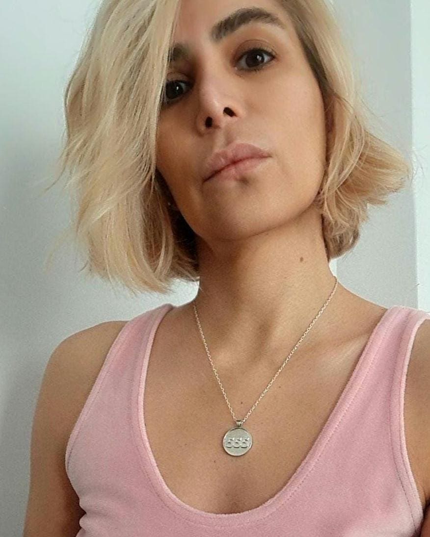 555 Angel Number Pendant: Sterling Silver Good Luck Charm