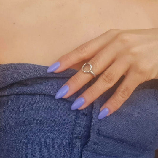 Handmade Sterling Silver Circle Ring: Minimalist Geometric Jewelry