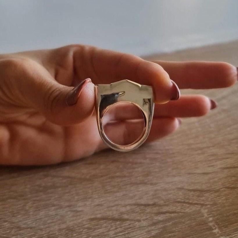 Handmade Silver 1979 Classic Car Ring: Bold Automotive Jewelry