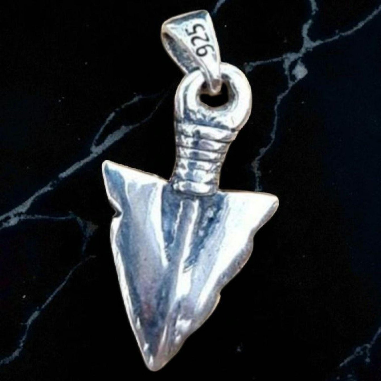 Sterling Silver Arrowhead Pendant Necklace: Archer Jewelry