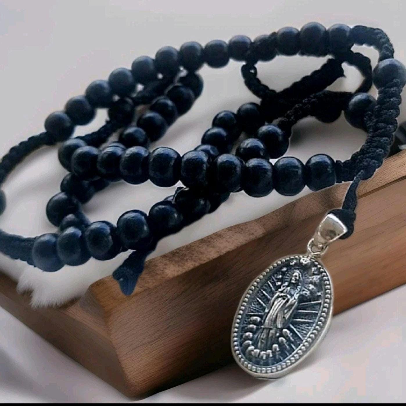 Handmade La Santa  Muerte RosaryPendant -Sterling Silver- A Precious Symbol of Belief and Protection -