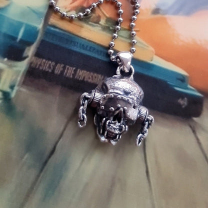 Handmade Sterling Silver Megadeth Vic Rattlehead Pendant: Heavy Metal Skull
