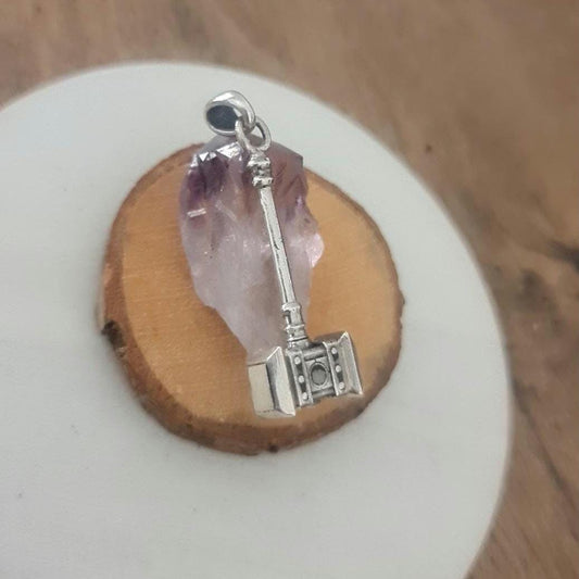 Handmade Sterling Silver Orgrim Doomhammer Pendant - Warcraft Jewelry