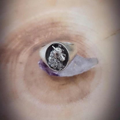 Handmade Sterling Silver Horse Ring: Western Equestrian Jewelry