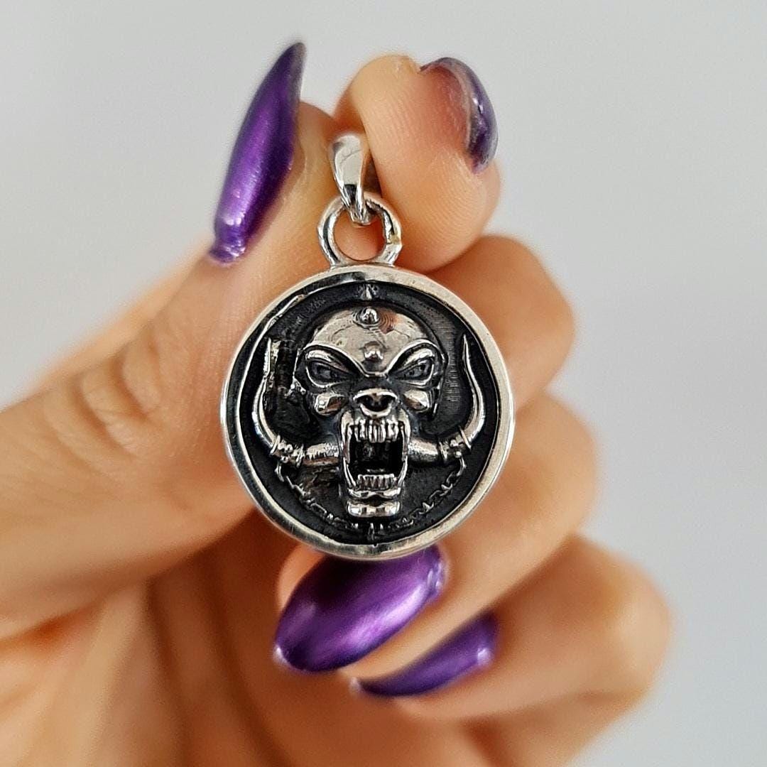 Motorhead Snaggletooth War Pig Pendant-Solid 925  Sterling Silver-Heavy Duty Design for the Ultimate Rockstar -