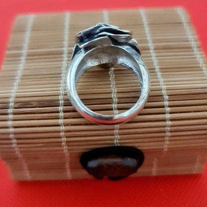 Statement Rose Ring: Handmade 925 Sterling Silver Flower Jewelry