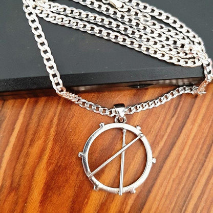 Handmade Sterling Silver Drum Pendant: Rockstar Musician Gift