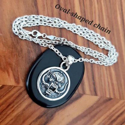 Motorhead Snaggletooth War Pig Pendant-Solid 925  Sterling Silver-Heavy Duty Design for the Ultimate Rockstar -