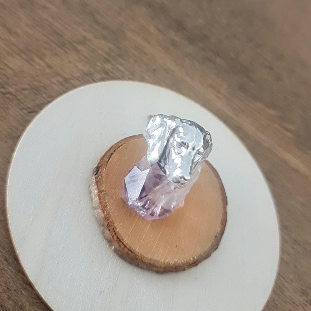 Handmade 925 Silver Hungarian Vizsla Dog Ring: Animal Lover Gift