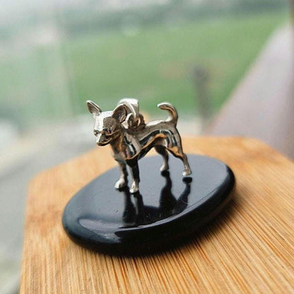 Handmade Chihuahua Pendant: 925 Sterling Silver Dog Lover Gift