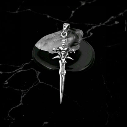 Frostmourne Sword Pendant , Wow, World of Warcraft  , Lich King,  Handmade 925 Sterling Silver