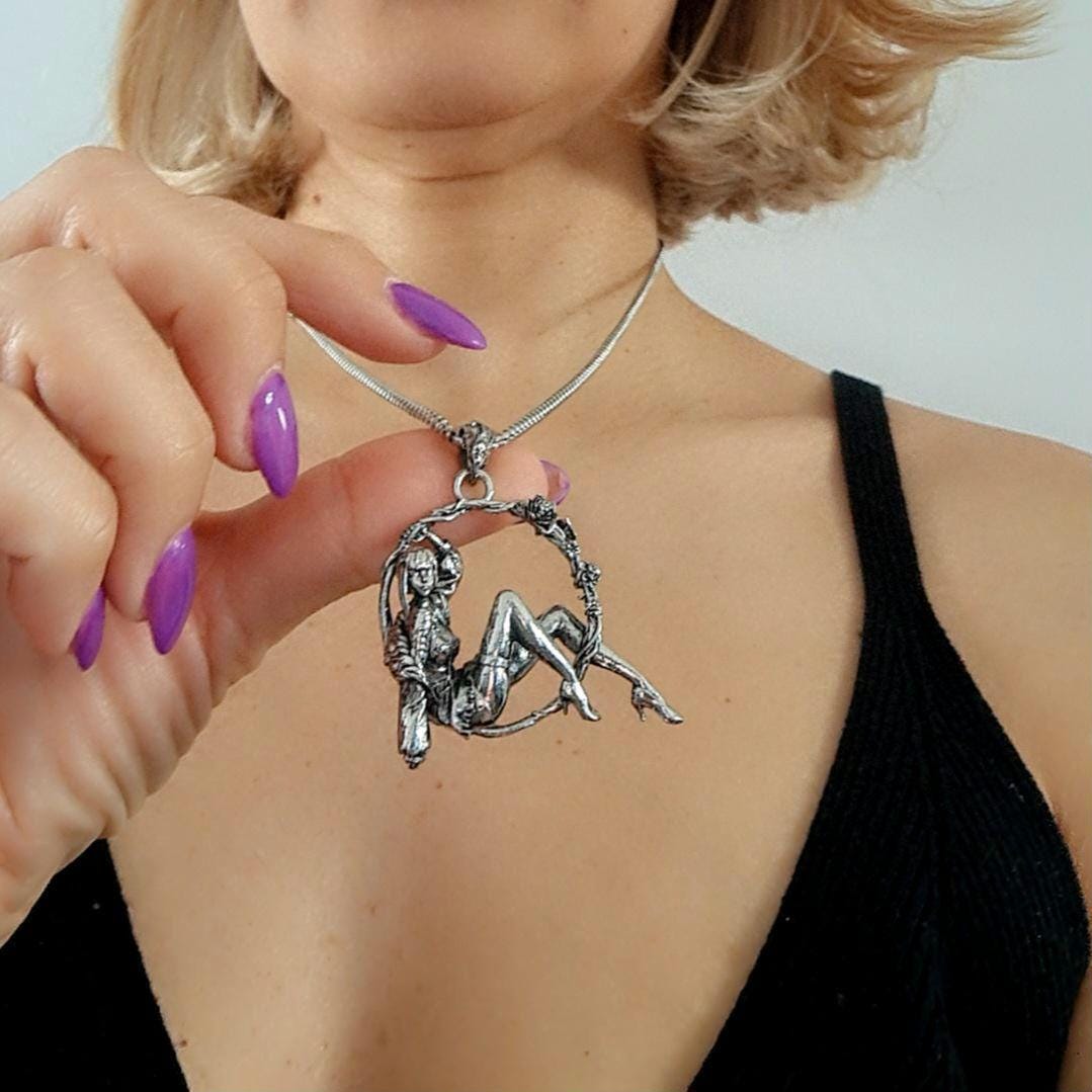 Dancing wreath girl in High heels Necklace- anime Cosplay