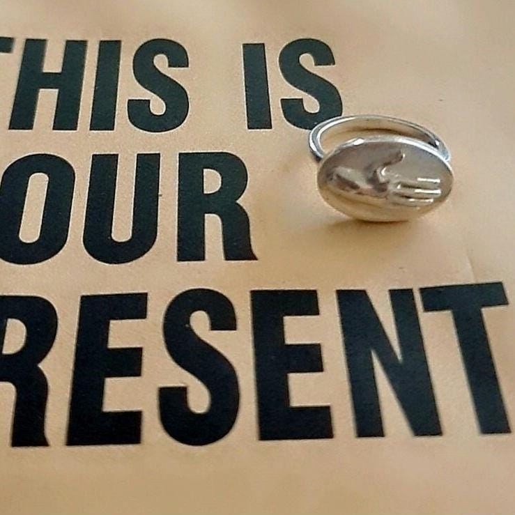 Frida Hand Ring-925 Sterling Silver Minimalistic Design - La mano- Mexico