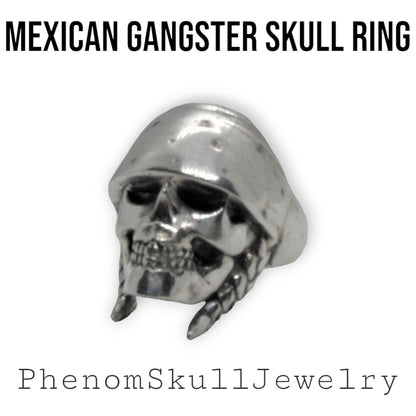 Handmade Gothic Sterling Silver Mexican Skull Ring