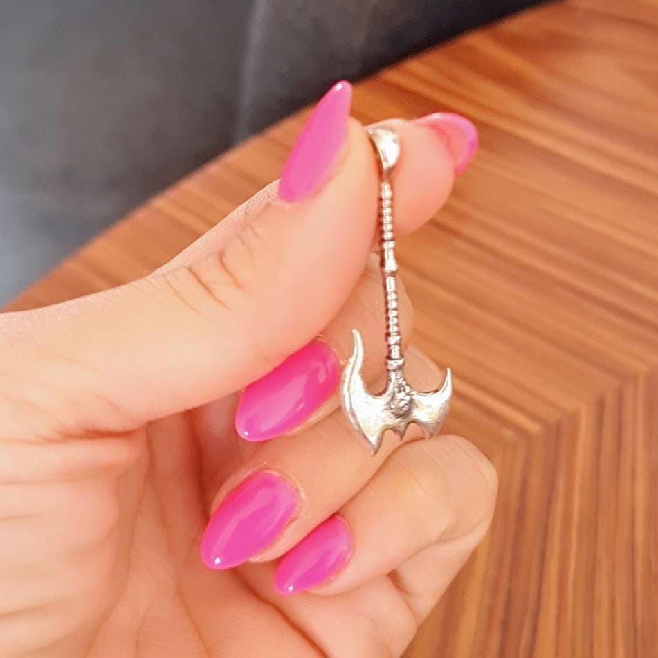 Sterling Silver Darius Axe Pendant: Handmade League of Legends Necklace